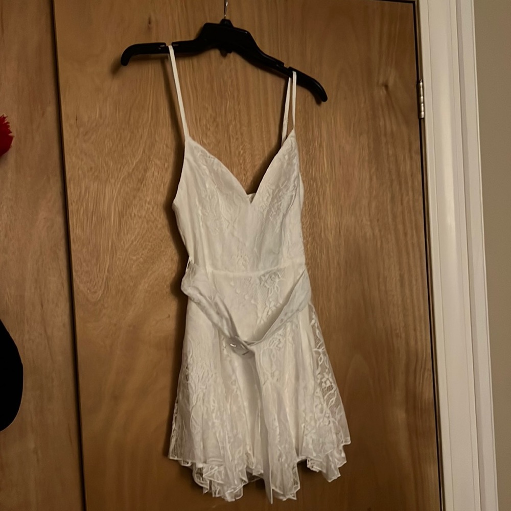 Fashion Nova white romper dress